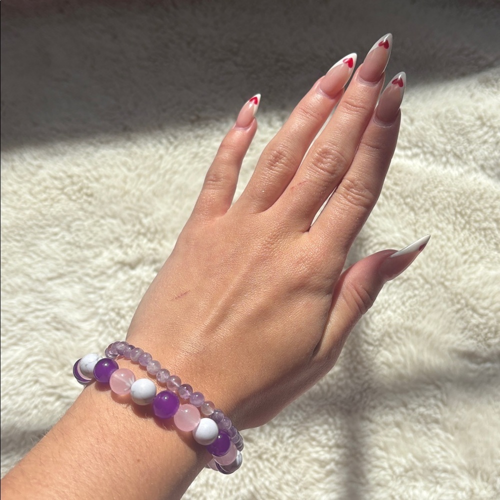 Crystal Bracelet Bundle Amethyst, Rose Quartz & Howlite | Energy | Stackable